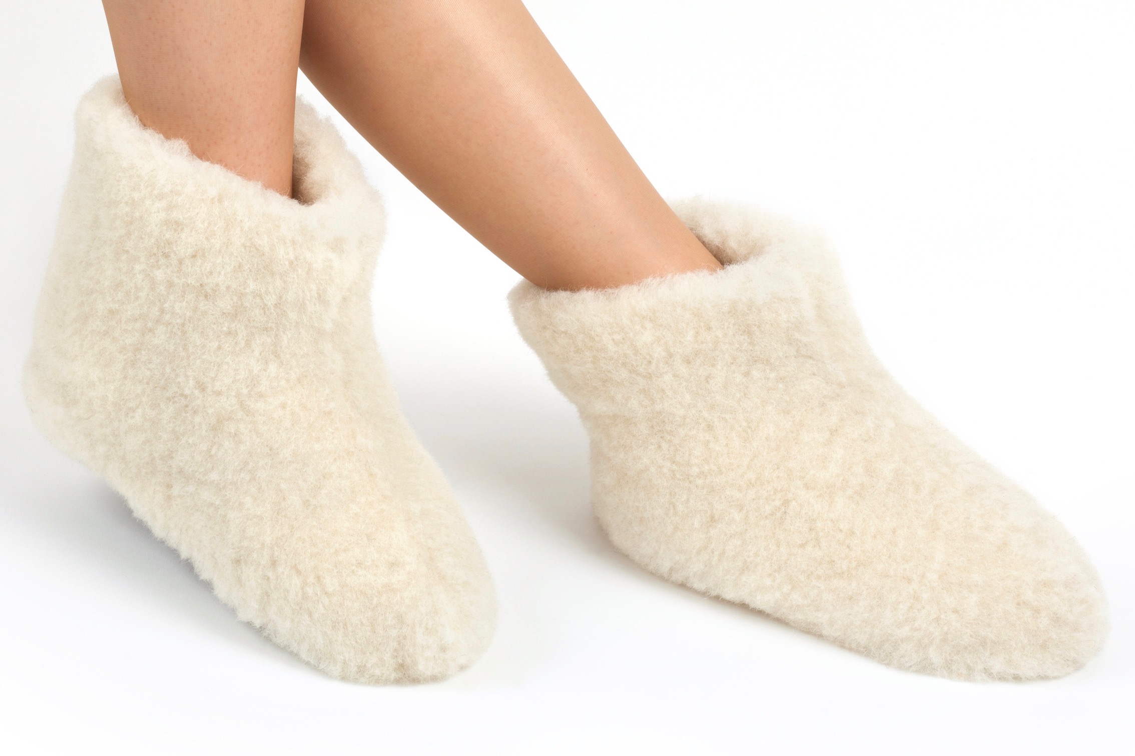 Wool Slippers | Dolly White - Woolwarmers